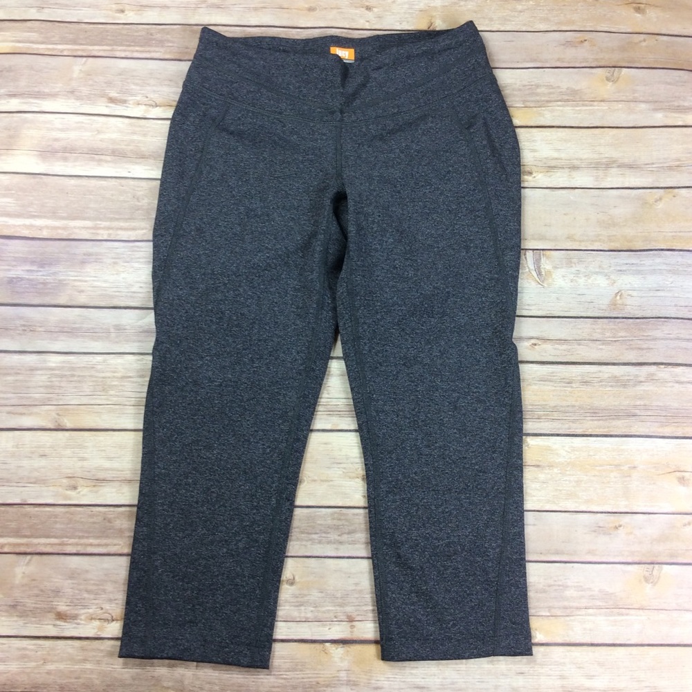 Lucy Activewear Small Heathered Gray Crop Leggings - Picture 1 of 8